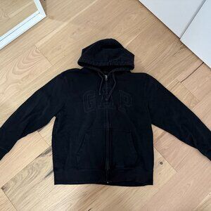 Gap Logo Black Zip-Up Hoodie